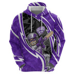 Hobart Hurricanes Hoodie Flaming Lightning Storm Geometric Sports Mascot Art