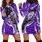 Hobart Hurricanes Hoodie Dress Flaming Lightning Storm Geometric Sports Mascot Art