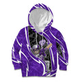 Hobart Hurricanes Kid Hoodie Flaming Lightning Storm Geometric Sports Mascot Art