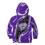 Hobart Hurricanes Kid Hoodie Flaming Lightning Storm Geometric Sports Mascot Art
