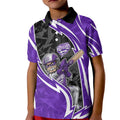 Hobart Hurricanes Kid Polo Shirt Flaming Lightning Storm Geometric Sports Mascot Art