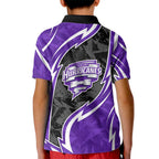 Hobart Hurricanes Kid Polo Shirt Flaming Lightning Storm Geometric Sports Mascot Art