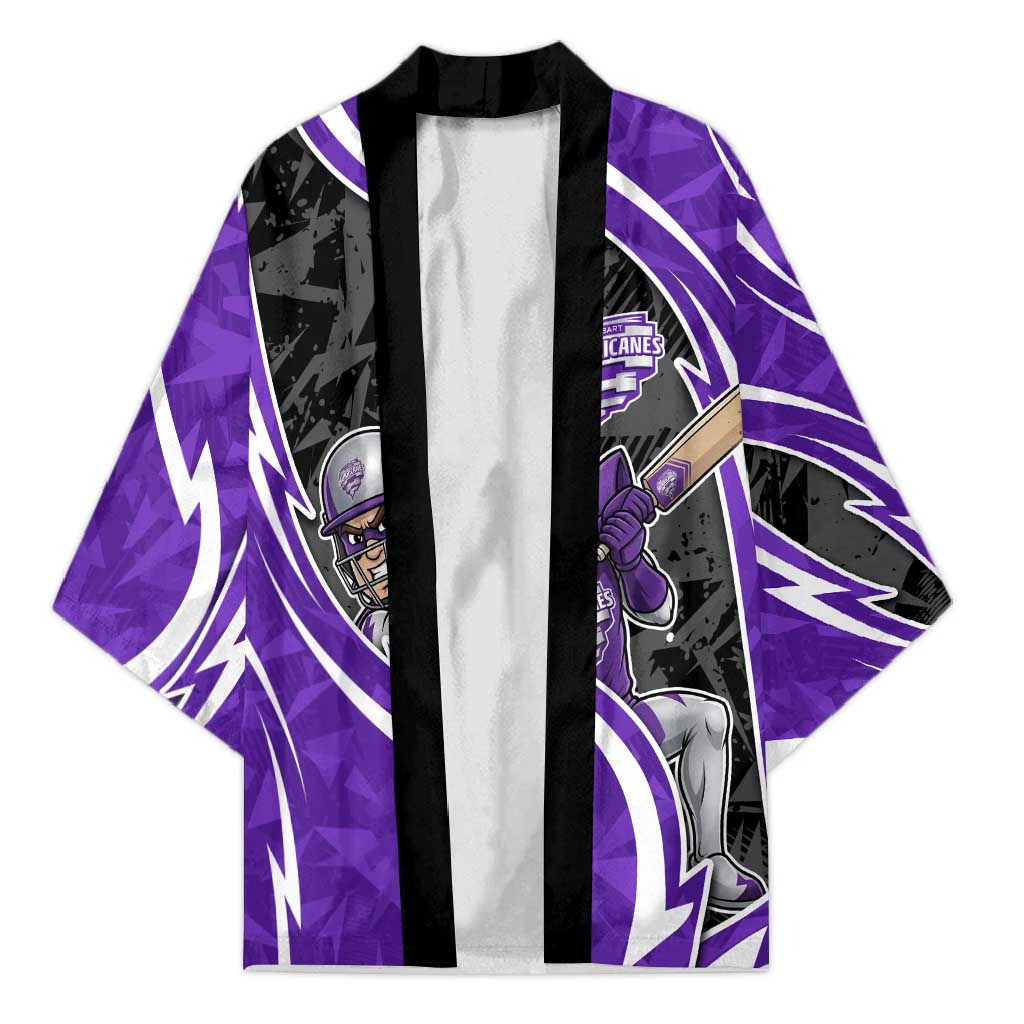 Hobart Hurricanes Kimono Flaming Lightning Storm Geometric Sports Mascot Art