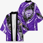 Hobart Hurricanes Kimono Flaming Lightning Storm Geometric Sports Mascot Art