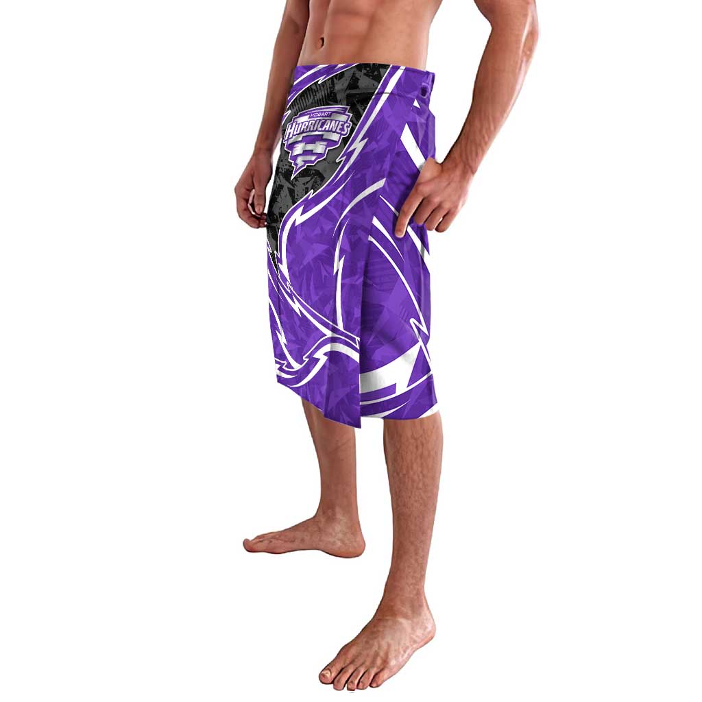 Hobart Hurricanes Lavalava Flaming Lightning Storm Geometric Sports Mascot Art