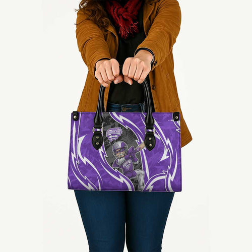 Hobart Hurricanes Leather Bag Flaming Lightning Storm Geometric Sports Mascot Art