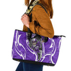 Hobart Hurricanes Leather Tote Bag Flaming Lightning Storm Geometric Sports Mascot Art