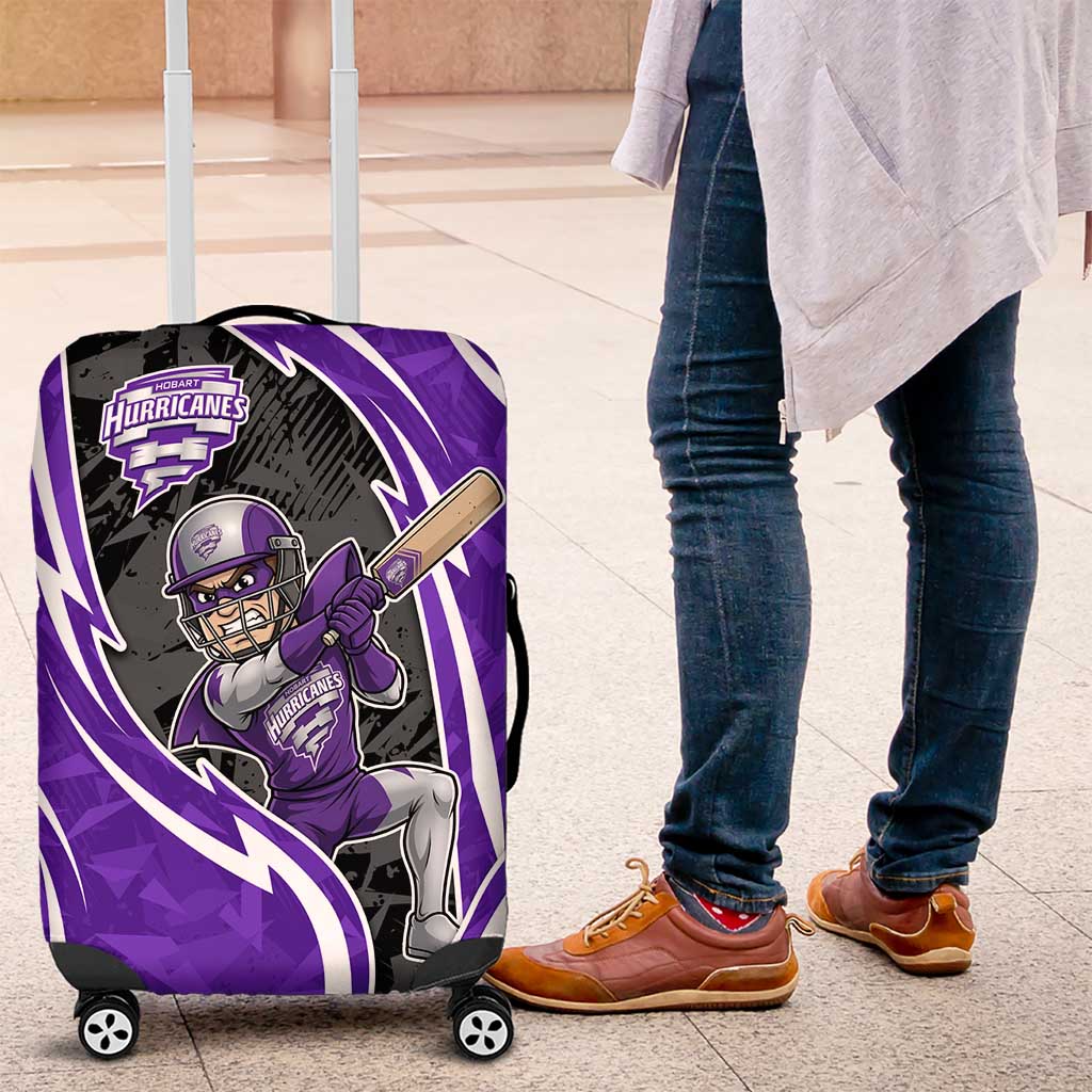 Hobart Hurricanes Luggage Cover Flaming Lightning Storm Geometric Sports Mascot Art