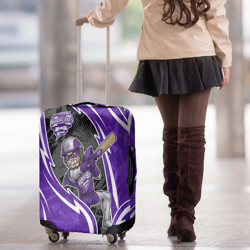 Hobart Hurricanes Luggage Cover Flaming Lightning Storm Geometric Sports Mascot Art