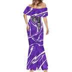 Hobart Hurricanes Mermaid Dress Flaming Lightning Storm Geometric Sports Mascot Art