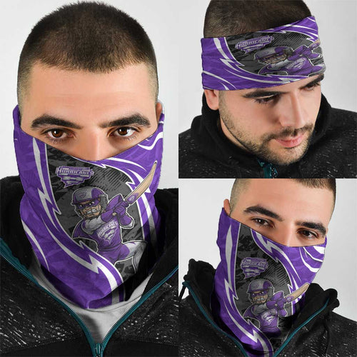 Hobart Hurricanes Neck Gaiter Flaming Lightning Storm Geometric Sports Mascot Art