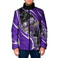 Hobart Hurricanes Padded Jacket Flaming Lightning Storm Geometric Sports Mascot Art