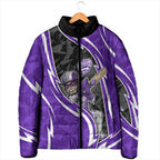 Hobart Hurricanes Padded Jacket Flaming Lightning Storm Geometric Sports Mascot Art