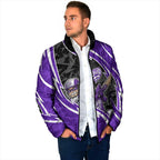 Hobart Hurricanes Padded Jacket Flaming Lightning Storm Geometric Sports Mascot Art
