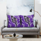 Hobart Hurricanes Pillow Cover Flaming Lightning Storm Geometric Sports Mascot Art