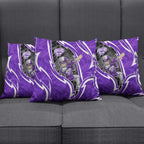 Hobart Hurricanes Pillow Cover Flaming Lightning Storm Geometric Sports Mascot Art