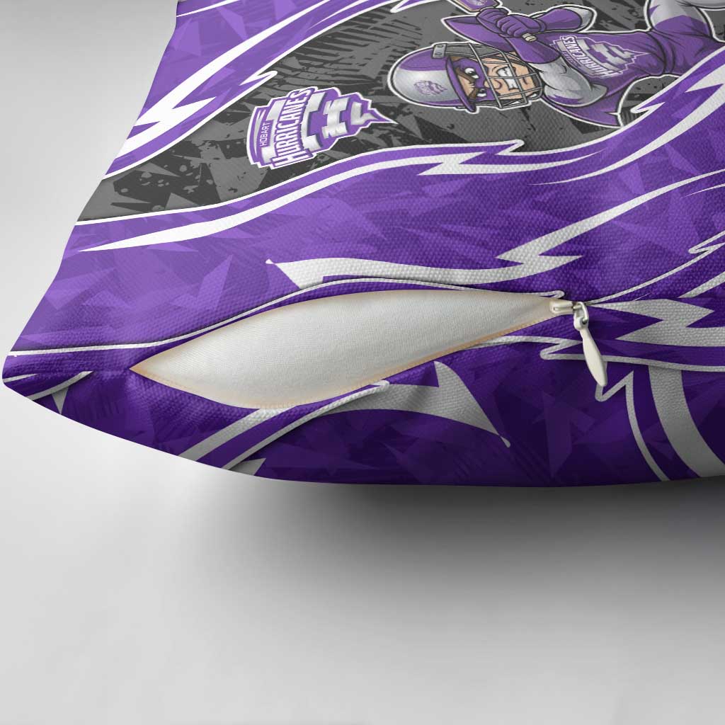 Hobart Hurricanes Pillow Cover Flaming Lightning Storm Geometric Sports Mascot Art