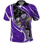 Hobart Hurricanes Polo Shirt Flaming Lightning Storm Geometric Sports Mascot Art