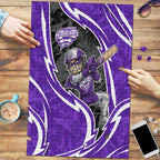 Hobart Hurricanes Puzzle Flaming Lightning Storm Geometric Sports Mascot Art