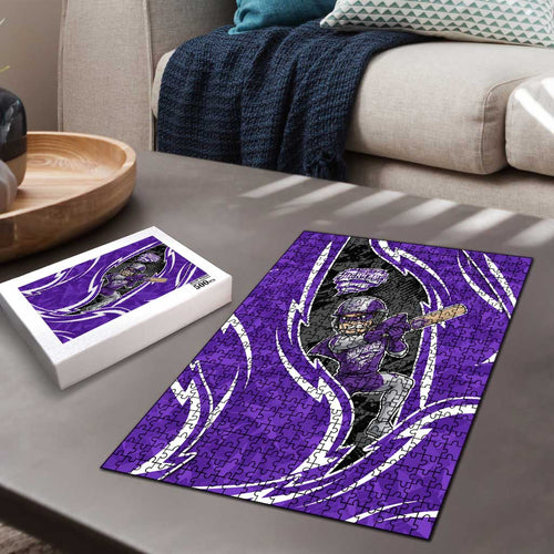 Hobart Hurricanes Puzzle Flaming Lightning Storm Geometric Sports Mascot Art