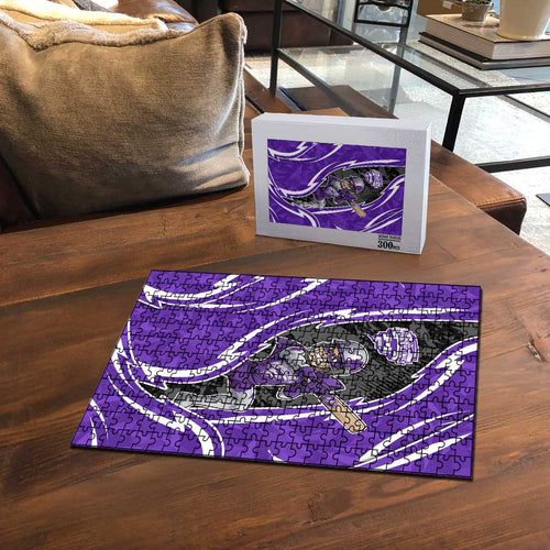 Hobart Hurricanes Puzzle Flaming Lightning Storm Geometric Sports Mascot Art