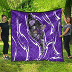 Hobart Hurricanes Quilt Flaming Lightning Storm Geometric Sports Mascot Art
