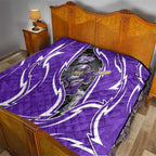 Hobart Hurricanes Quilt Flaming Lightning Storm Geometric Sports Mascot Art