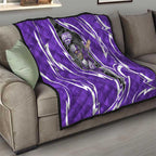 Hobart Hurricanes Quilt Flaming Lightning Storm Geometric Sports Mascot Art