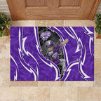 Hobart Hurricanes Rubber Doormat Flaming Lightning Storm Geometric Sports Mascot Art