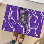 Hobart Hurricanes Rubber Doormat Flaming Lightning Storm Geometric Sports Mascot Art