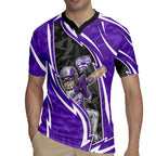 Hobart Hurricanes Rugby Jersey Flaming Lightning Storm Geometric Sports Mascot Art