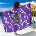Hobart Hurricanes Sarong Flaming Lightning Storm Geometric Sports Mascot Art