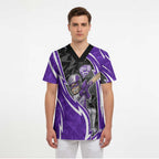 Hobart Hurricanes Scrub Top Flaming Lightning Storm Geometric Sports Mascot Art