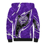 Hobart Hurricanes Sherpa Hoodie Flaming Lightning Storm Geometric Sports Mascot Art