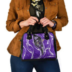 Hobart Hurricanes Shoulder Handbag Flaming Lightning Storm Geometric Sports Mascot Art