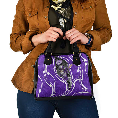 Hobart Hurricanes Shoulder Handbag Flaming Lightning Storm Geometric Sports Mascot Art