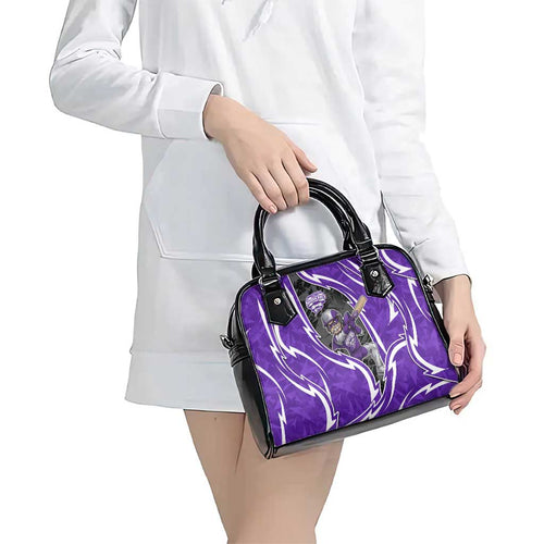 Hobart Hurricanes Shoulder Handbag Flaming Lightning Storm Geometric Sports Mascot Art