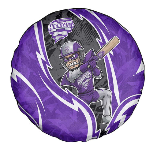 Hobart Hurricanes Spare Tire Cover Flaming Lightning Storm Geometric Sports Mascot Art