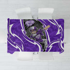 Hobart Hurricanes Tablecloth Flaming Lightning Storm Geometric Sports Mascot Art