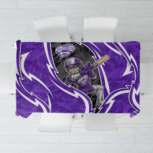 Hobart Hurricanes Tablecloth Flaming Lightning Storm Geometric Sports Mascot Art