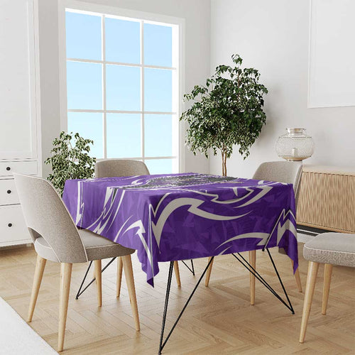 Hobart Hurricanes Tablecloth Flaming Lightning Storm Geometric Sports Mascot Art