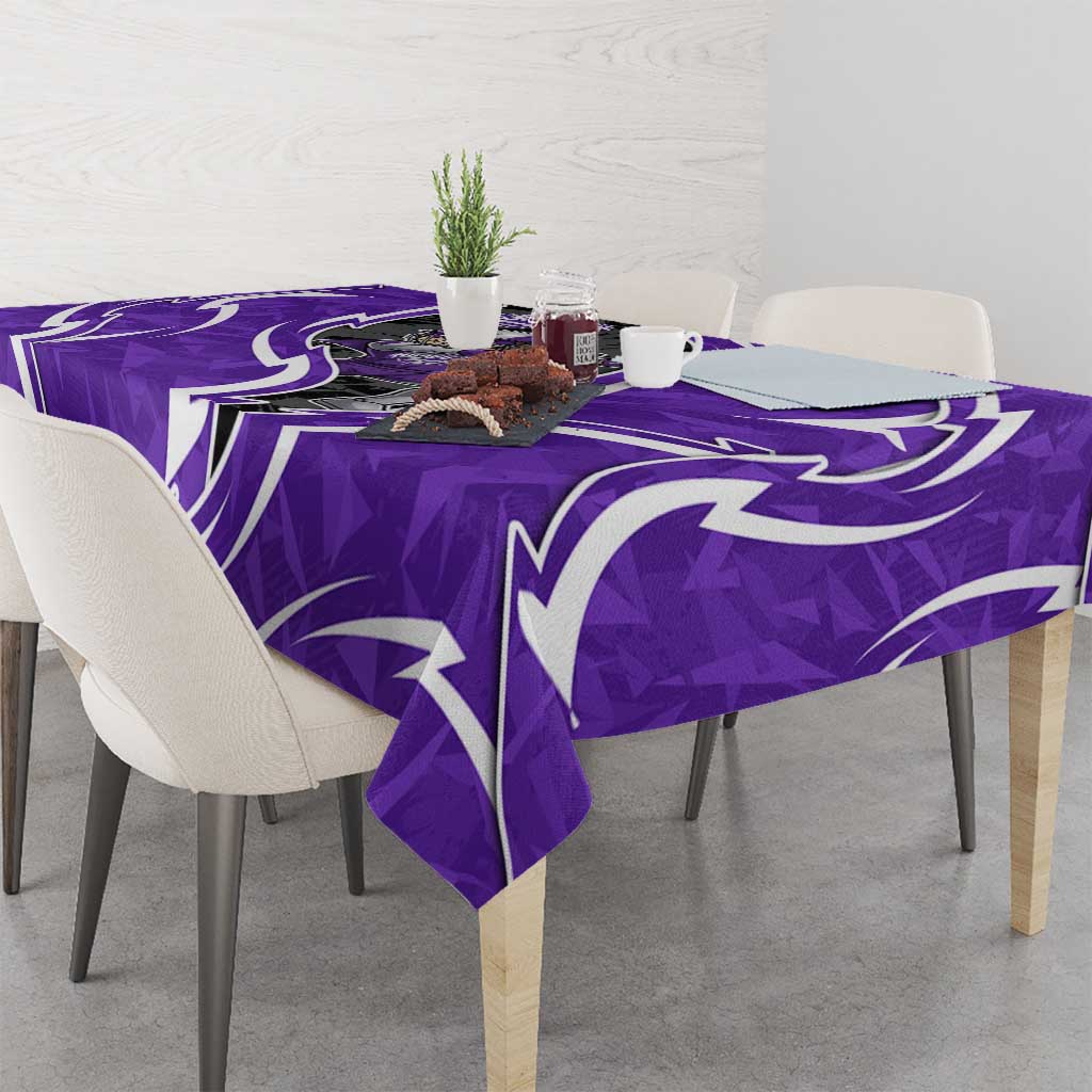 Hobart Hurricanes Tablecloth Flaming Lightning Storm Geometric Sports Mascot Art