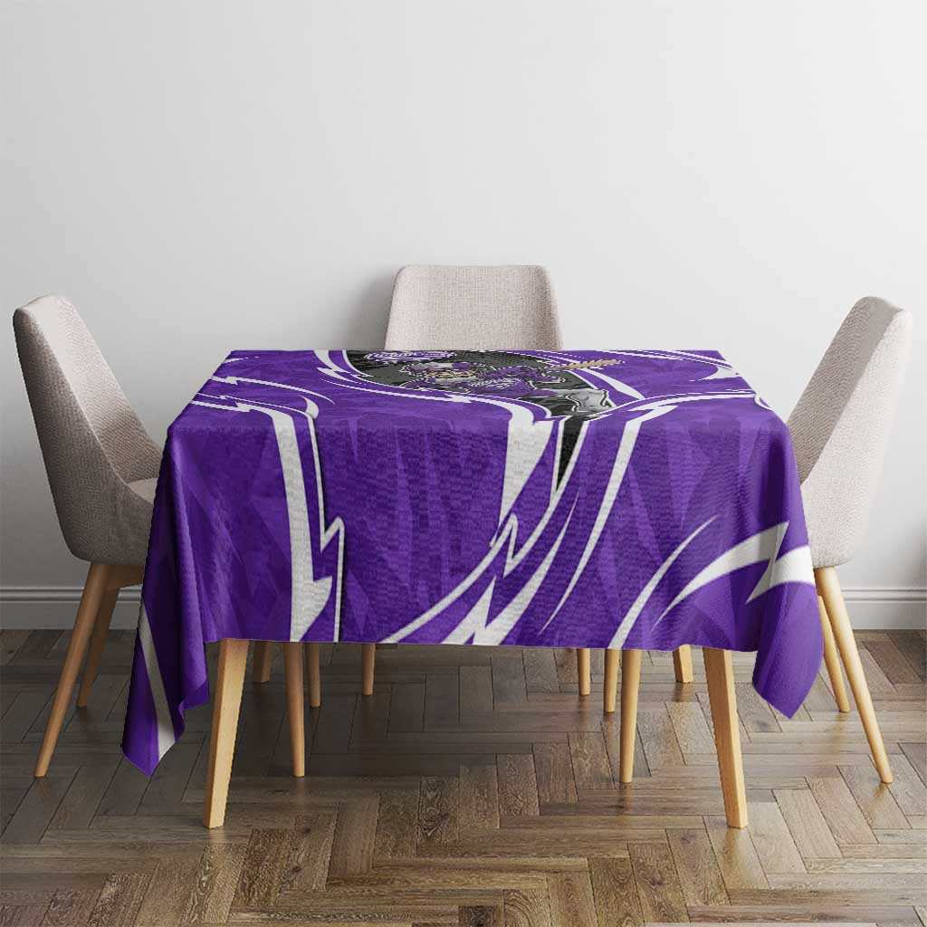 Hobart Hurricanes Tablecloth Flaming Lightning Storm Geometric Sports Mascot Art