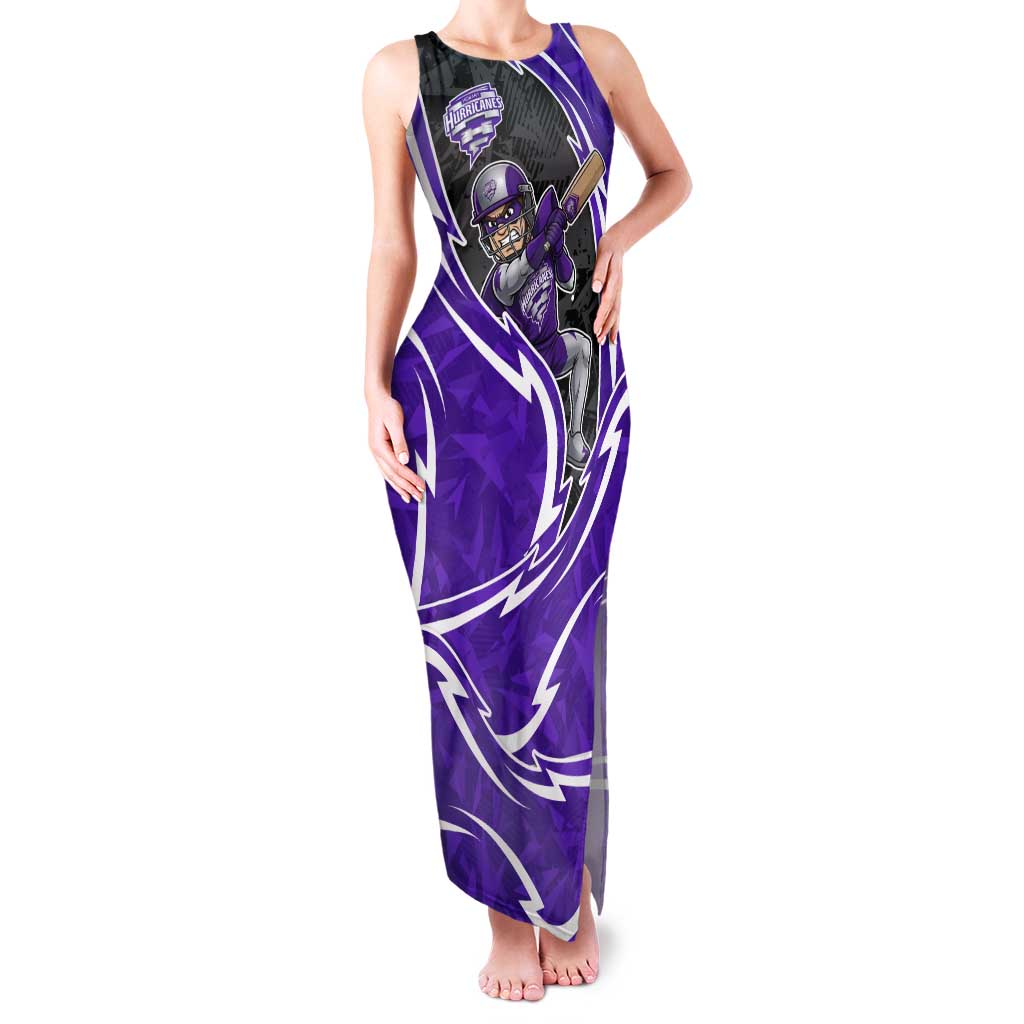 Hobart Hurricanes Tank Maxi Dress Flaming Lightning Storm Geometric Sports Mascot Art