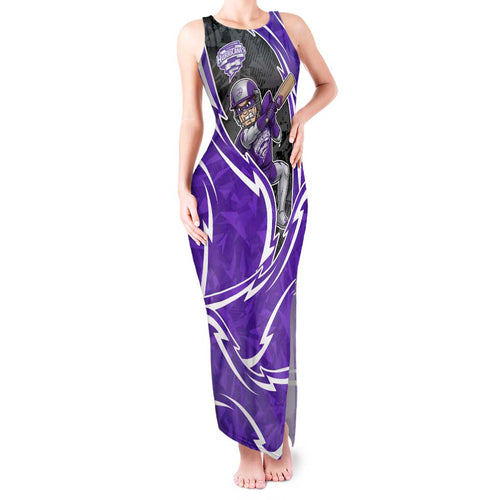 Hobart Hurricanes Tank Maxi Dress Flaming Lightning Storm Geometric Sports Mascot Art