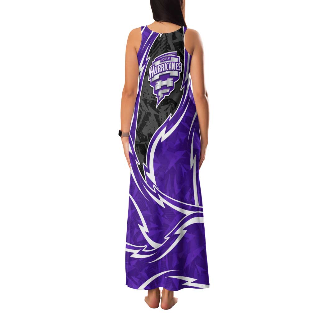Hobart Hurricanes Tank Maxi Dress Flaming Lightning Storm Geometric Sports Mascot Art