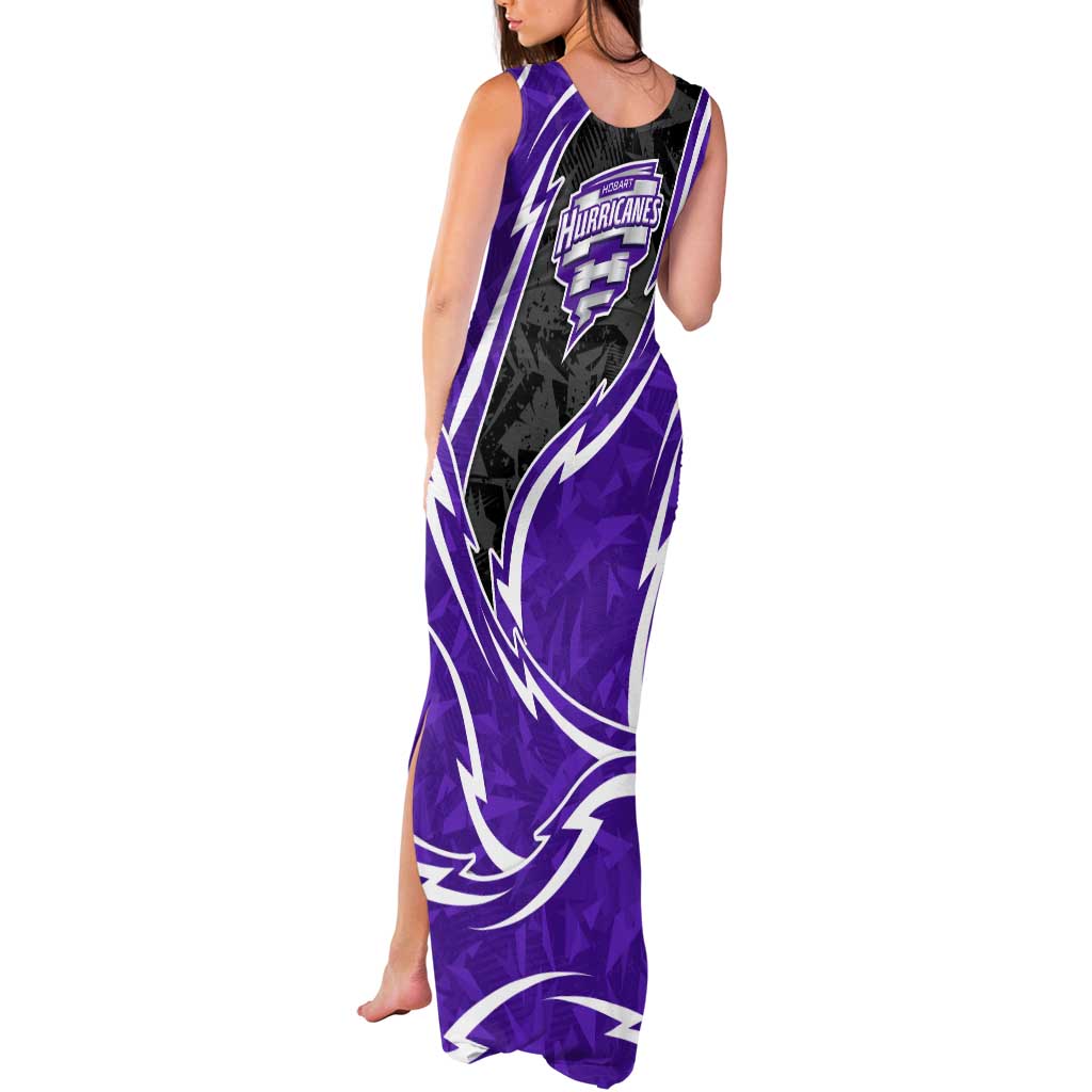Hobart Hurricanes Tank Maxi Dress Flaming Lightning Storm Geometric Sports Mascot Art