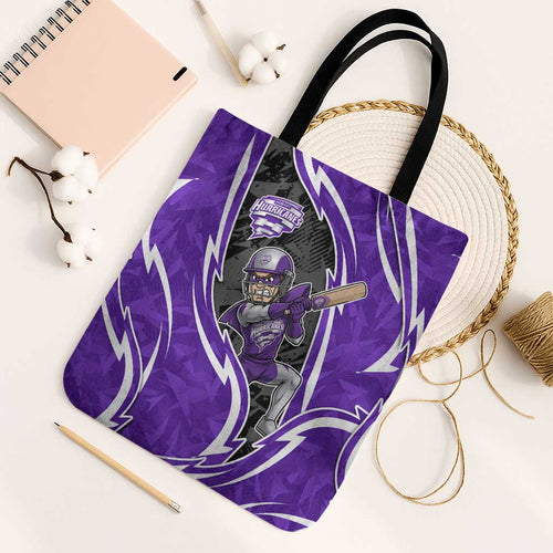 Hobart Hurricanes Tote Bag Flaming Lightning Storm Geometric Sports Mascot Art