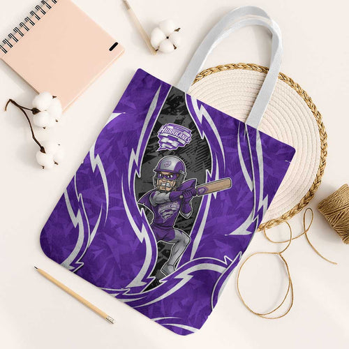 Hobart Hurricanes Tote Bag Flaming Lightning Storm Geometric Sports Mascot Art