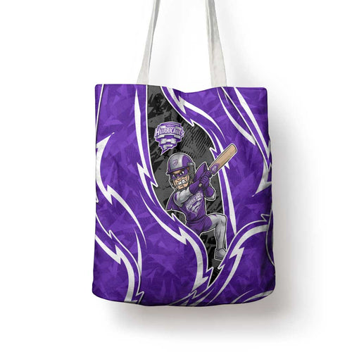 Hobart Hurricanes Tote Bag Flaming Lightning Storm Geometric Sports Mascot Art